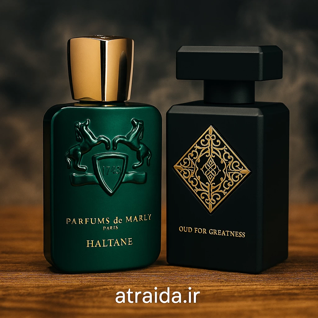 تصویر لوکس از مقایسه مارلی هالتان و عود فور گریتنس فروشگاه عطر آیدا