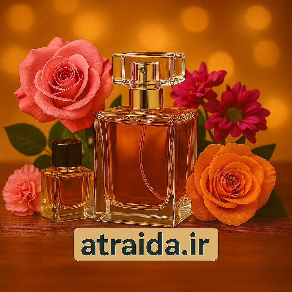 تصویربا موضوع عطر زنانه قم برای معرفی برند فروشگاه عطر آیدا